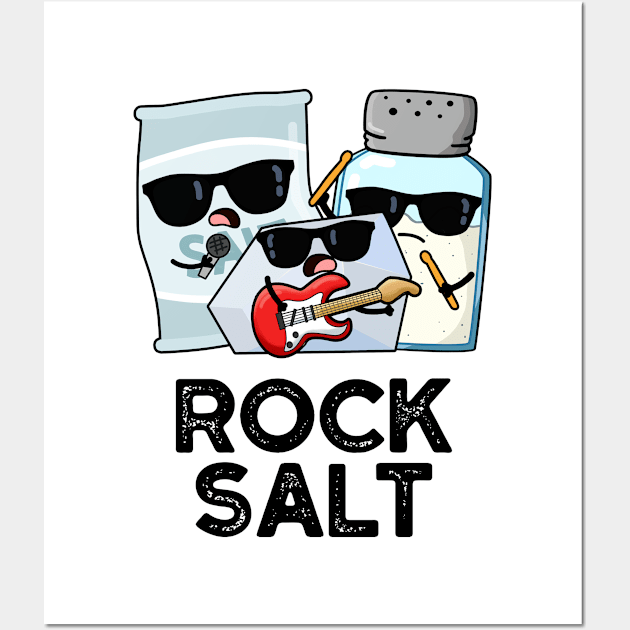 Rock Salt Funny Condiment Music Pun Wall Art by punnybone